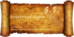 Gottfried Vince névjegykártya